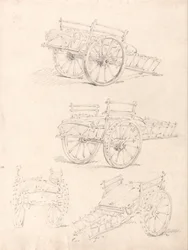 Four Studies of a Hay Cart